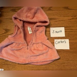 Pink hooded vest